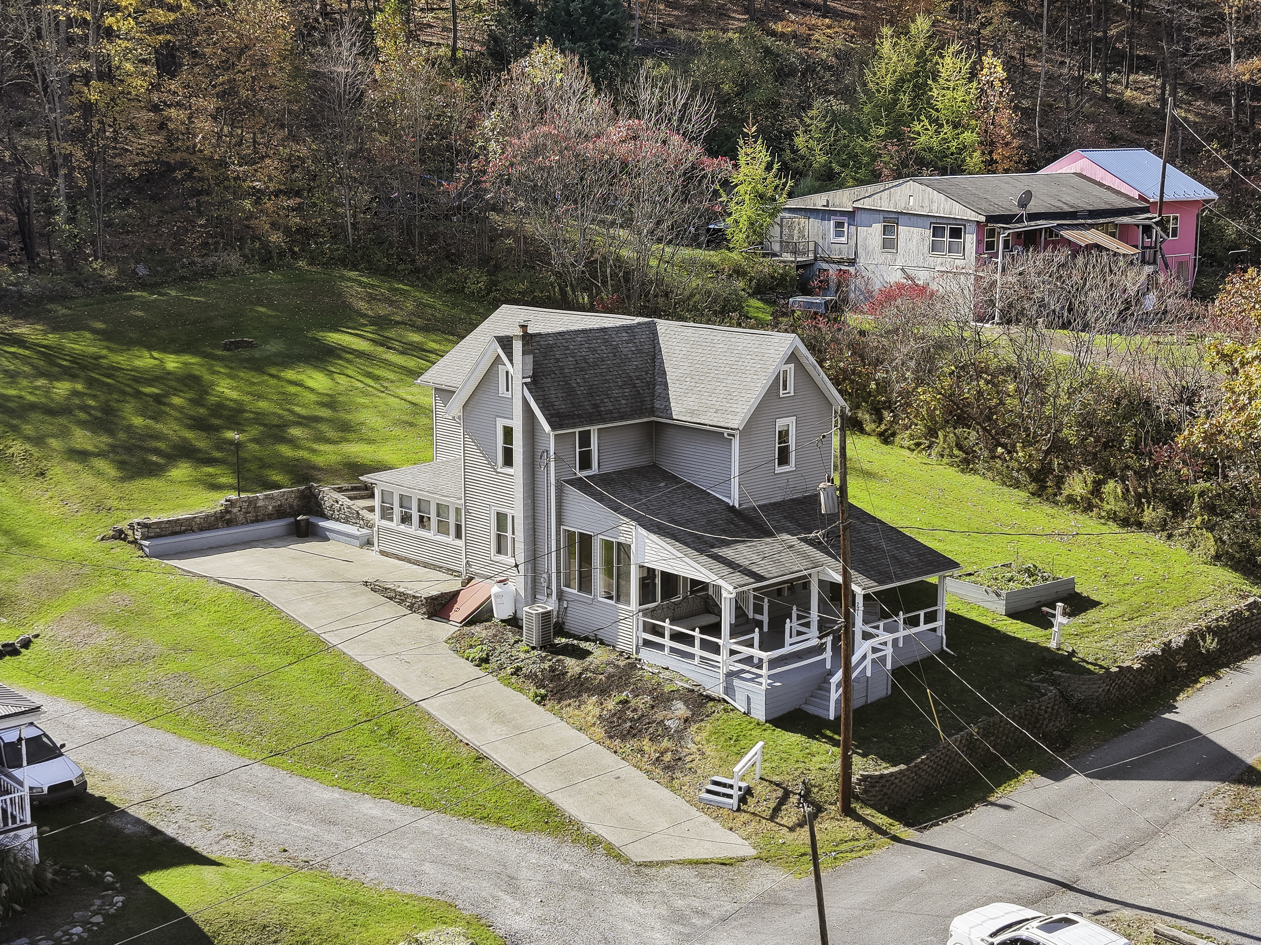 231 Greens Hill, #excludes   Pole Barn and side lot next to Pole Barn ( Larger garage ) across the street . It does include the older barn across the street, Roaring Branch, PA 17765